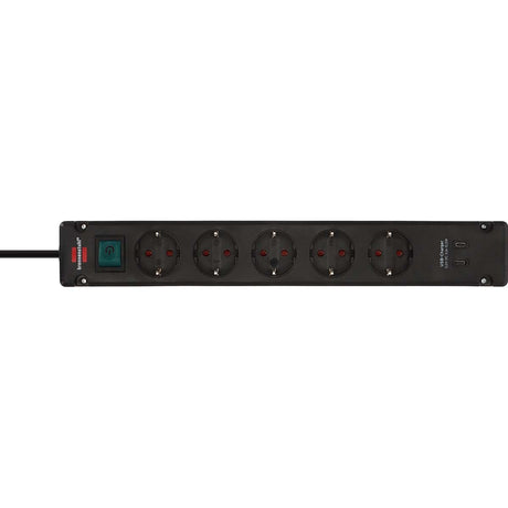 Brennenstuhl Bremounta Power Strip 2 USB C Laadaansluitingen 5X Black 3m