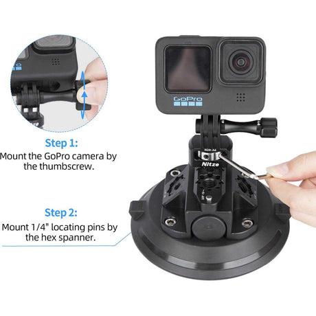 Nitze 1/4 ARRI Locating Pins Mount For GoPro (N29-B2) - image 2 of 5