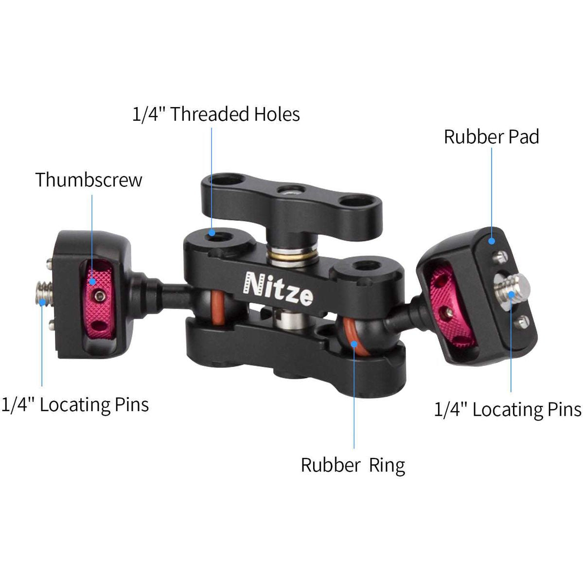 Nitze Magic Arm Dub Ball Head (1/4-20 - 1/4-20 ARRI Loc Pins) (N50E) - image 3 of 5