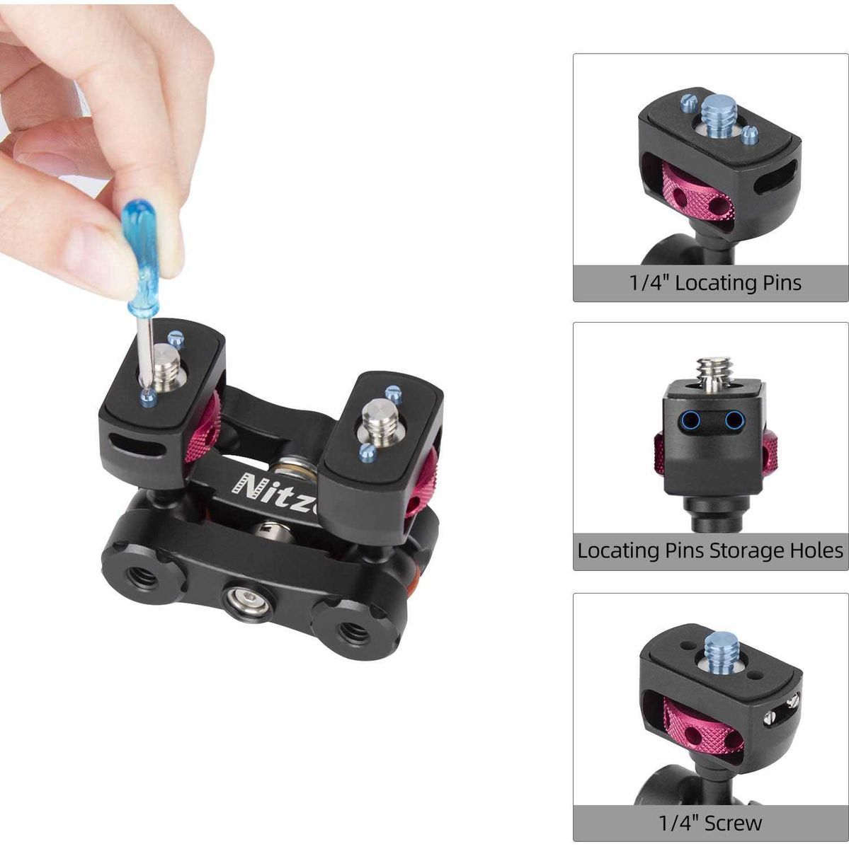 Nitze Magic Arm Dub Ball Head (1/4-20 - 1/4-20 ARRI Loc Pins) (N50E) - image 4 of 5