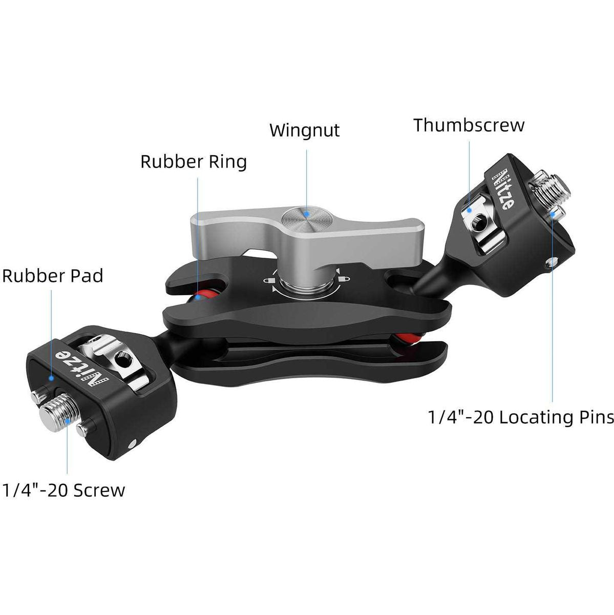 Nitze Magic Arm 1/4-20 To 1/4-20 w/ ARRI Locating Pins (N50-G1)