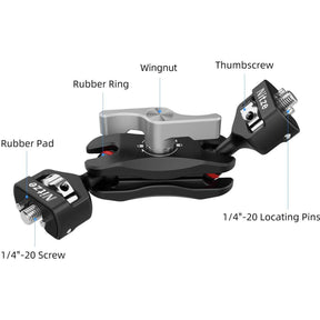 Nitze Magic Arm 1/4-20 To 1/4-20 w/ ARRI Locating Pins (N50-G1)