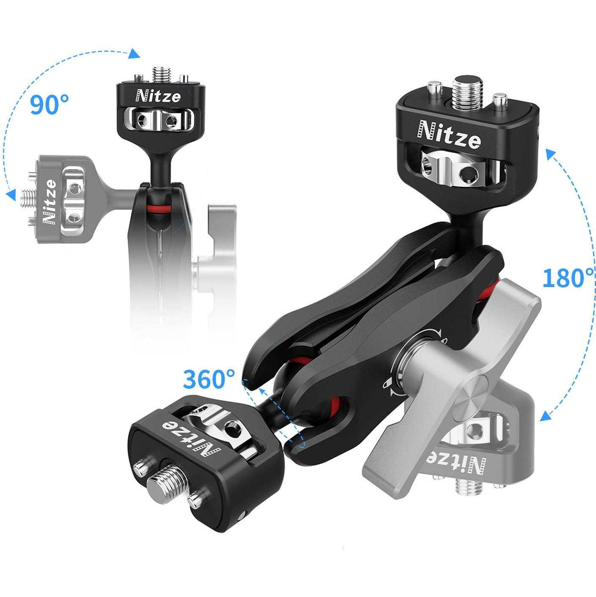 Nitze Magic Arm 1/4-20 To 1/4-20 w/ ARRI Locating Pins (N50-G1) - image 2 of 5