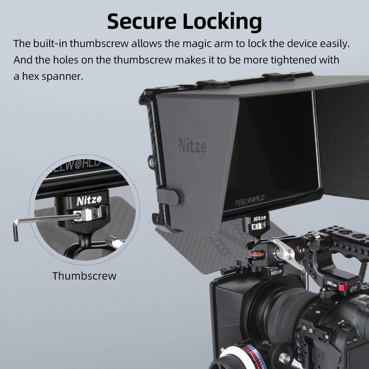 Nitze Magic Arm 1/4-20 To 3/8-16 w/ ARRI Locating Pins (N50-G2) - image 2 of 5