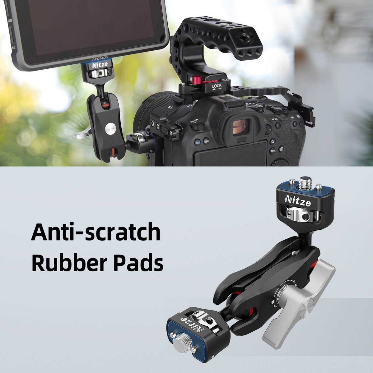 Nitze Magic Arm 1/4-20 To 3/8-16 w/ ARRI Locating Pins (N50-G2) - image 4 of 5