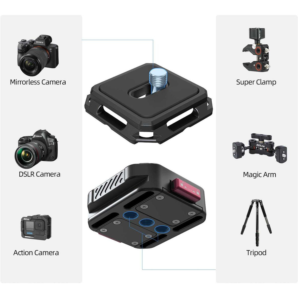 Nitze Mini Quick Release Plate w/ Mount (N51-A1) - image 2 of 5