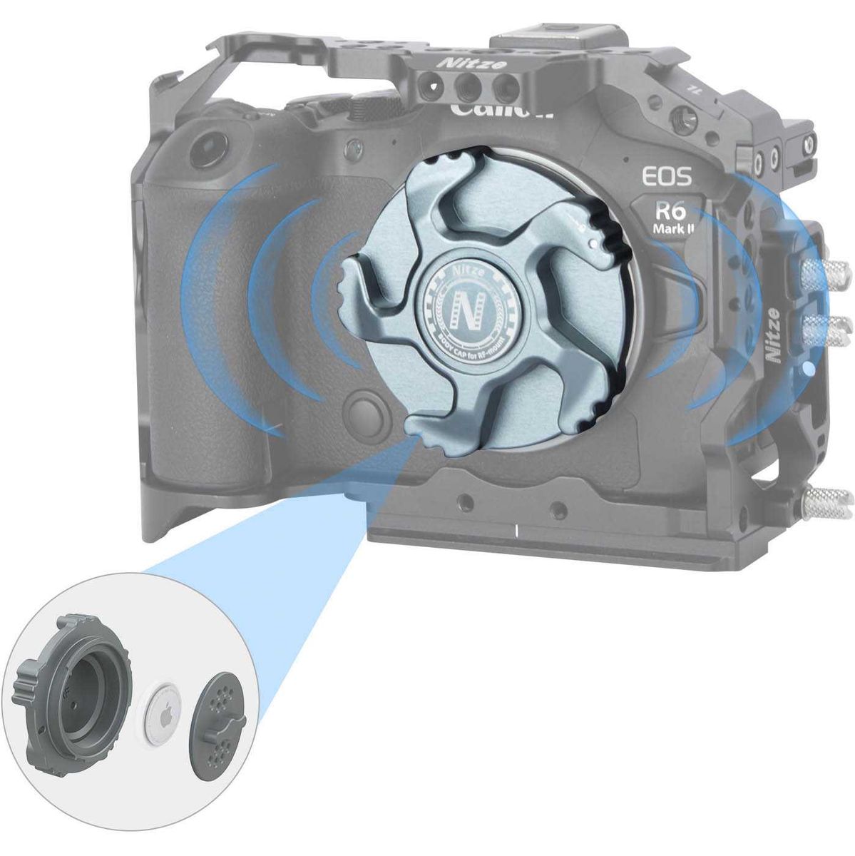 Nitze Body Cap For Airtag Grey - RF-Mount (N81-CB1) - image 5 of 5