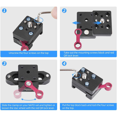 Nitze Nato Clamp w/ 1/4 EN ARRI Locating Pins (NF49D) - image 3 of 5