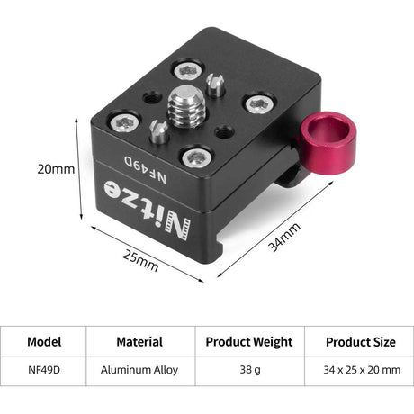 Nitze Nato Clamp w/ 1/4 EN ARRI Locating Pins (NF49D) - image 5 of 5