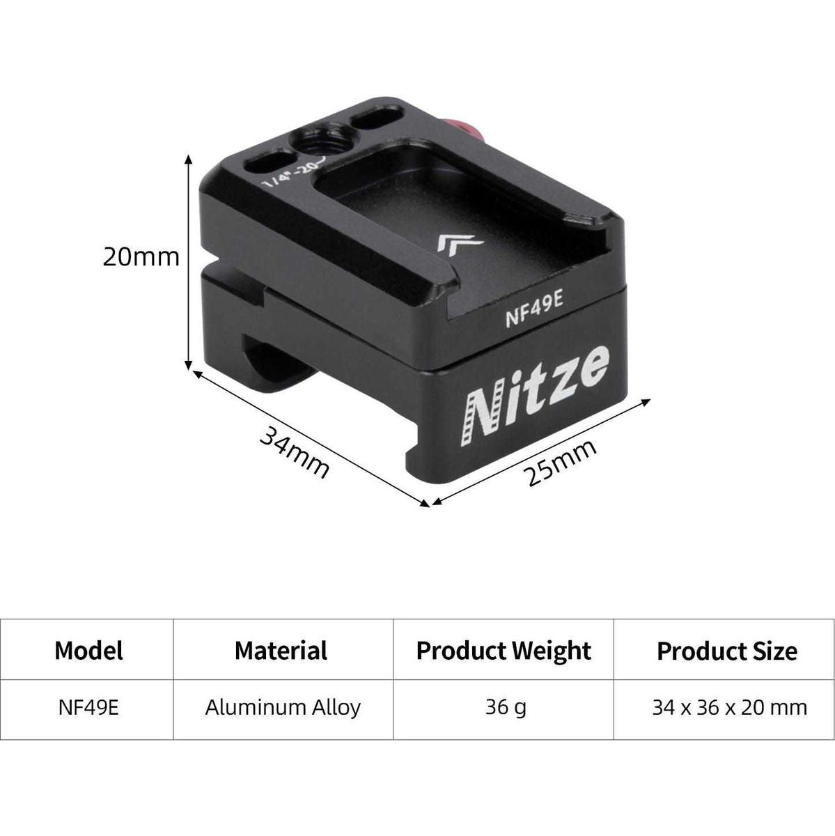 Nitze Nato Clamp w/ Cold Shoe (NF49E) - image 4 of 5