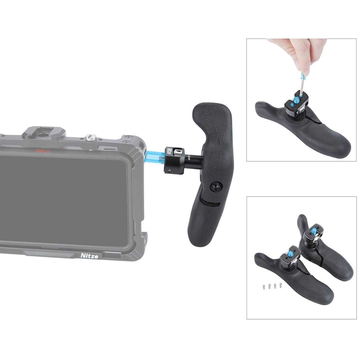 Nitze Side Handle Kit w/ 1/4-20 Screw w/ ARRI Locating Pins (PA32D) - image 4 of 5