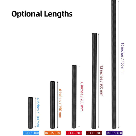 Nitze 15mm Carbon Rod - 150mm - 2 PCs In Set (RCF15-150) - image 4 of 5