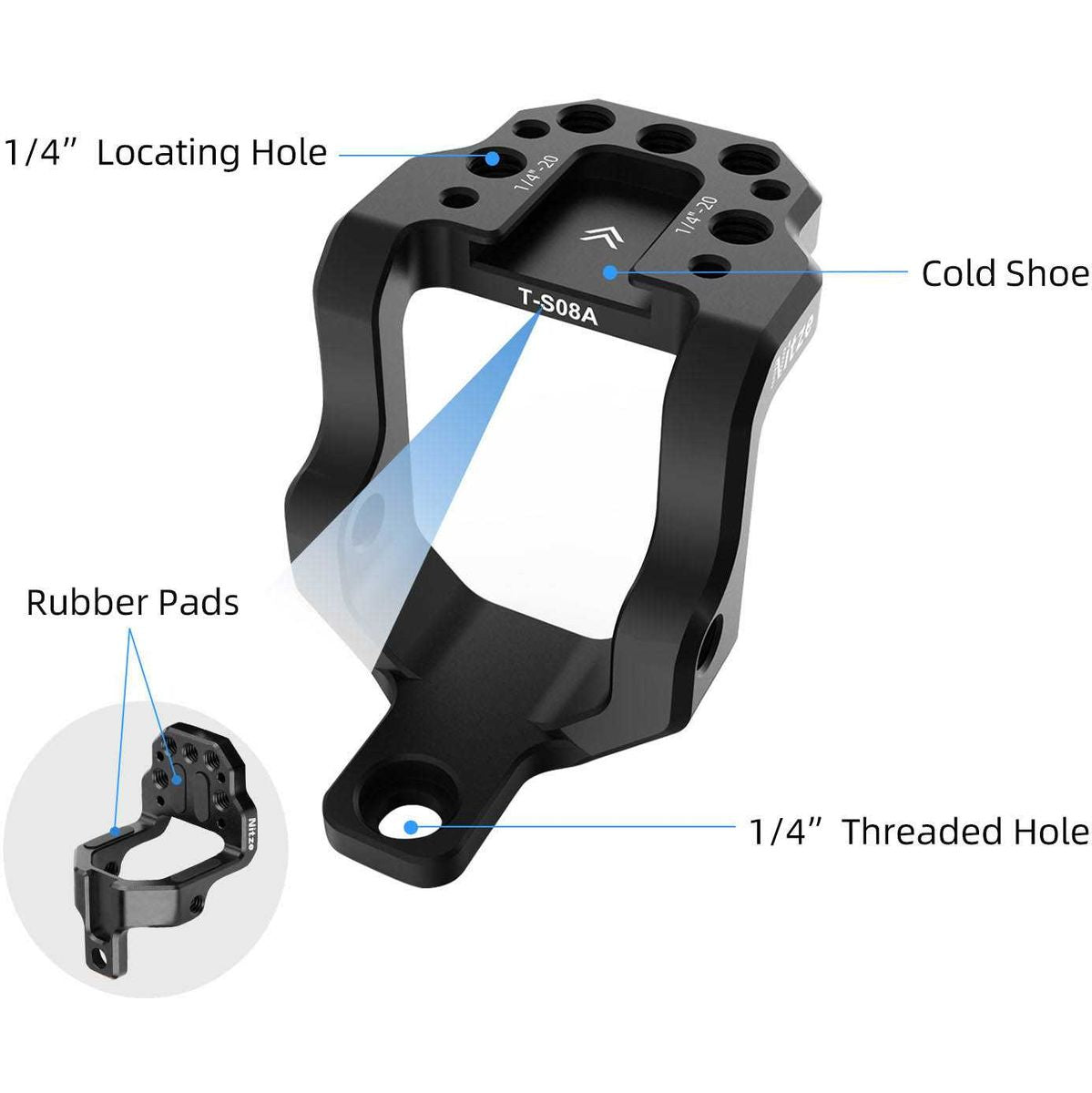Nitze Top Plaat For Sony XLR-H1 Handle (T-S08A) - image 2 of 5