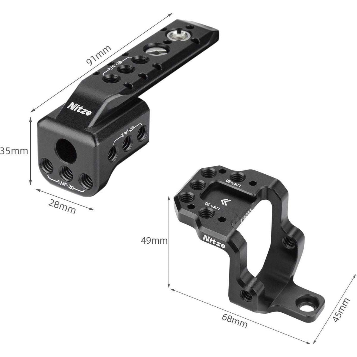 Nitze Extension Kit For Sony XLR-H1 Handle (Topplate + Rig) (T-S08C) - image 4 of 5