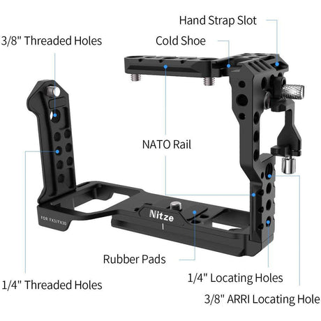 Nitze Cage Sony FX3 w/ PE25 HDMI Cable Clamp (T-S10B) - image 2 of 5