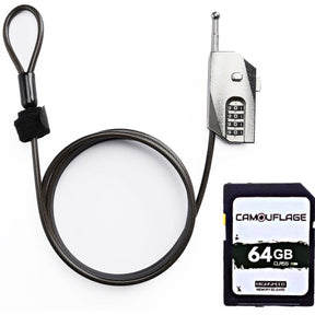 Camouflage Trailcamera Lock + SDXC 64GB