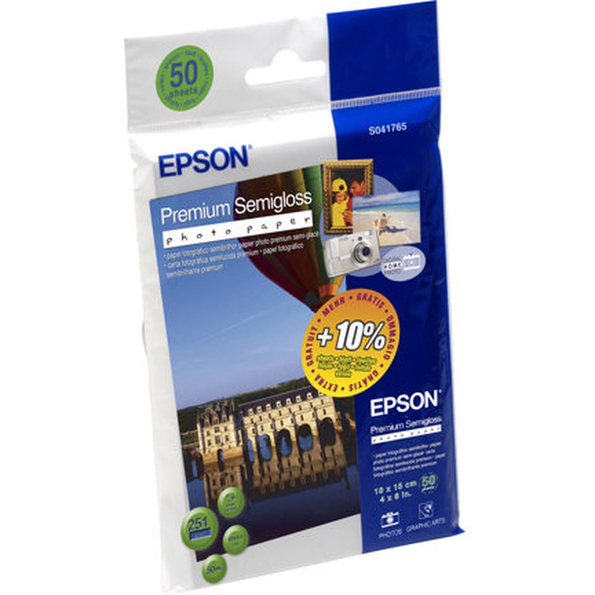 Epson Premium Semi Gloss Photo Paper Inkjet 100x150mm 50SHEE - image 2 of 2