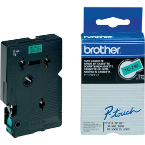 Brother TC-Tape Sort/GRØN 9 mm