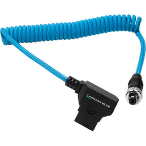 Kondor Blue KB-DT-DC-L Coiled D-Tap To Locking DC 2.1mm Cable