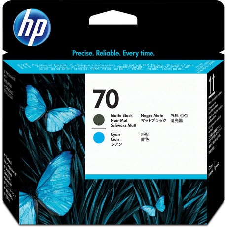 HP 70 Print Head Matt Black And Cyan SC C9404A