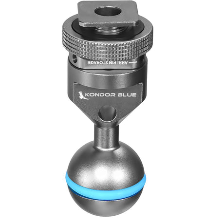 Kondor Blue KB-CS-BH-BK Ball Head To Cold Shoe Mount For Magic Arms Raven Black