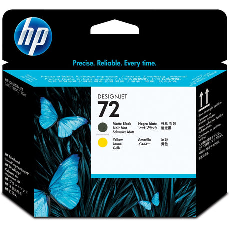 HP 72 Print Head Matt Black And Yellow SC C9384A