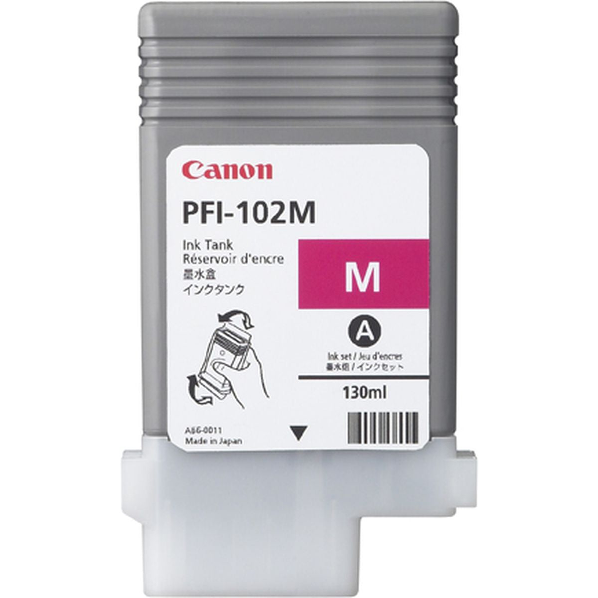 Canon PFI-102M Dye Ink Cartridge Magenta Standard Capacity 1