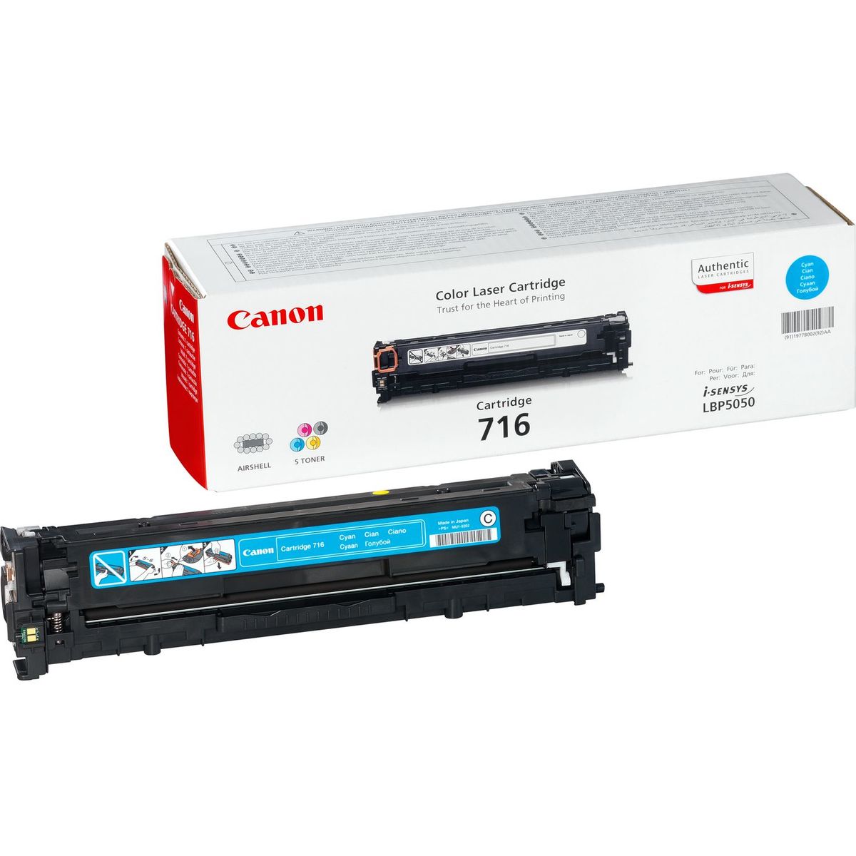 Canon 716 Toner Cartridge Cyan Standard Capacity 1.500 Pages