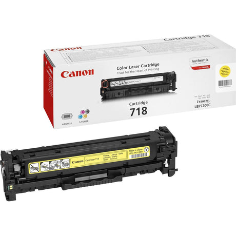 Canon 718 Toner Cartridge Yellow Standard Capacity 2.900 Page