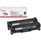 Canon 718 BK Toner Black Standard Capacity 3.400 Pages 2-PAC - image 2 of 2