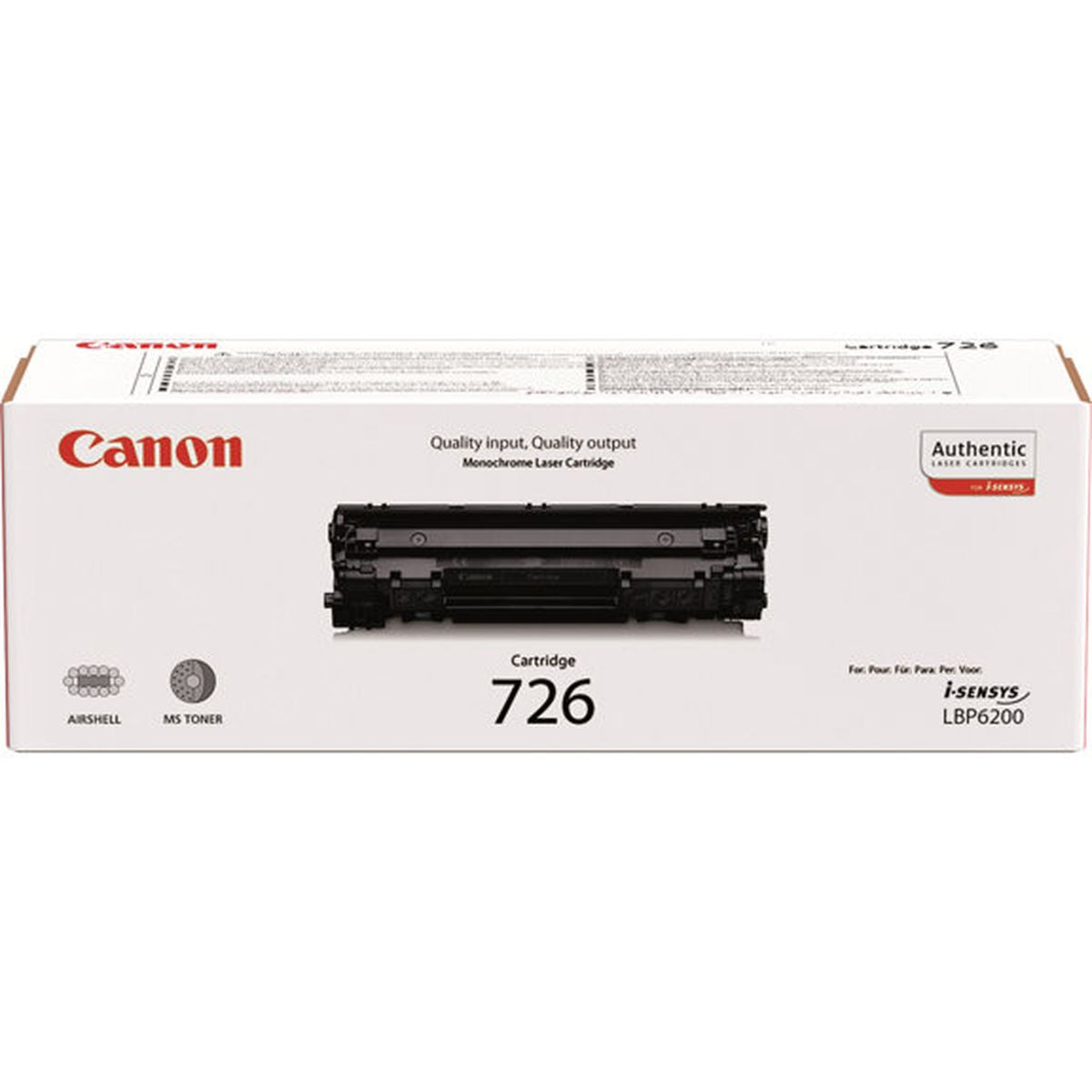 Canon CRG-726 Toner Cartridge Black Standard Capacity 2.100 P - image 2 of 2
