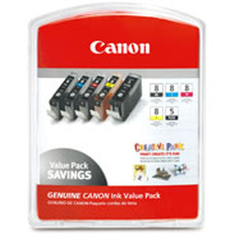 Canon CLI-8 BK PC PM R G Ink Cartridge Black And Four Kle