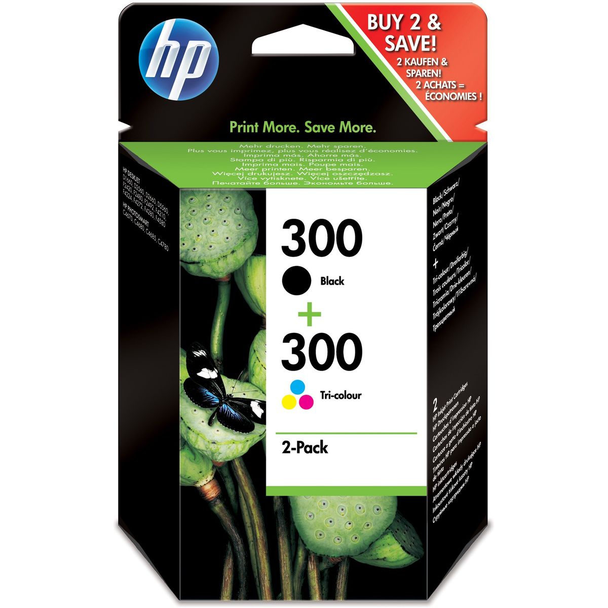 HP 300 4-COLOUR 2-pack Multi Tag CN637EE#301