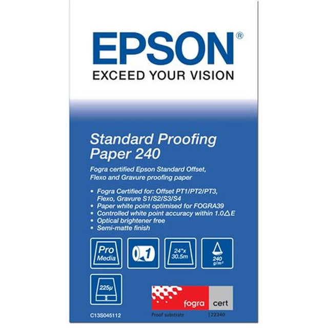 Epson S045112 Standard Proofing Paper Inktjet 240G/M2 610mm