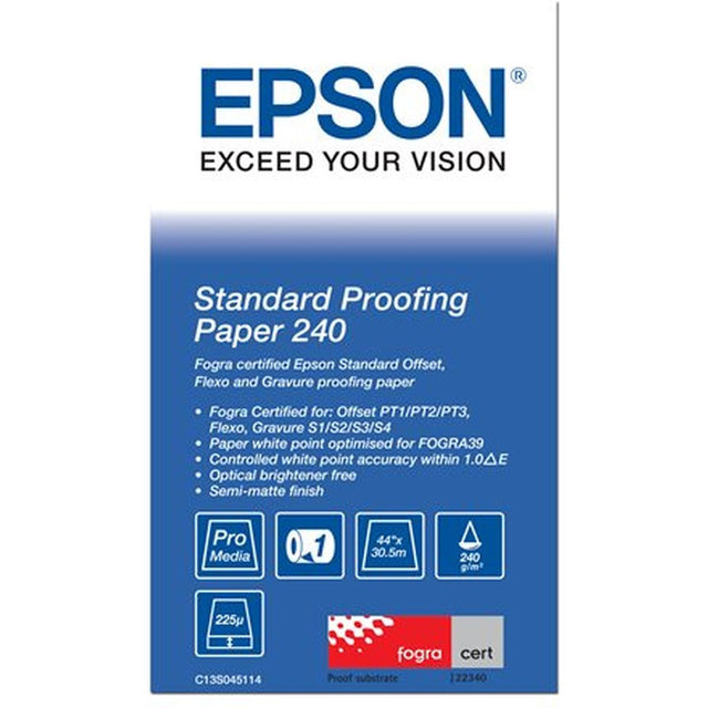 Epson S045114 Standard Proofing Paper Inktjet 240G/M2 1118mm