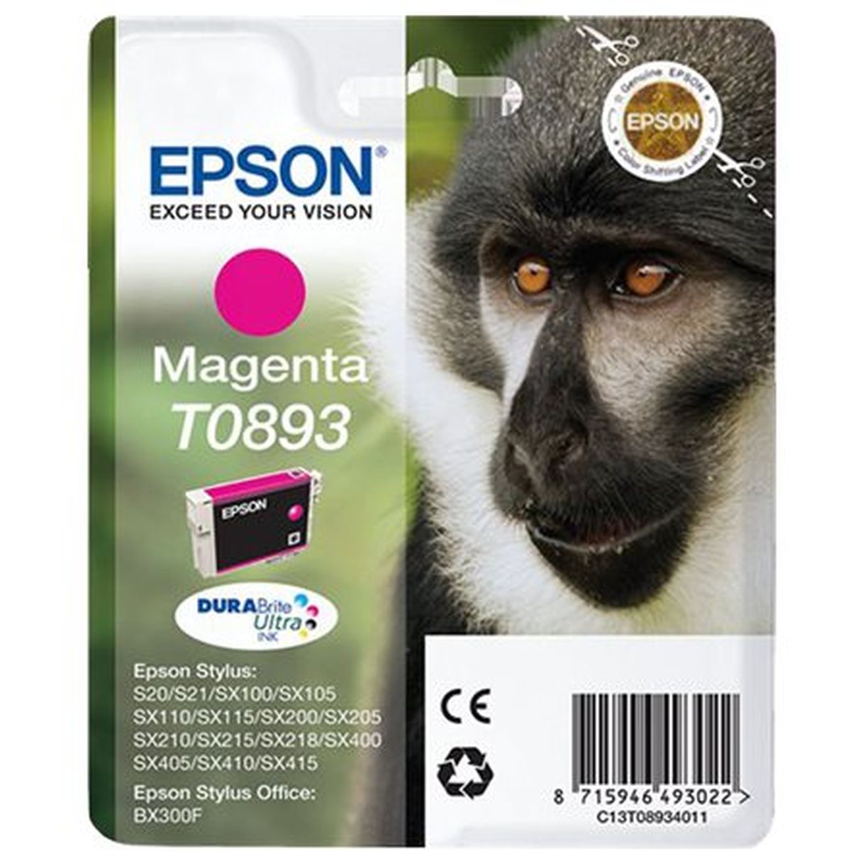 Epson T0893 Ink Cartridge Magenta Low Capacity 3.5ml 1-pack