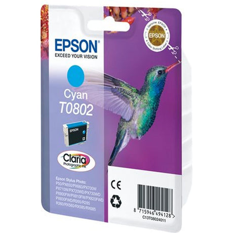Epson T0802 Ink Cartridge Cyan Standard Capacity 7.4ml 935 - image 2 of 2