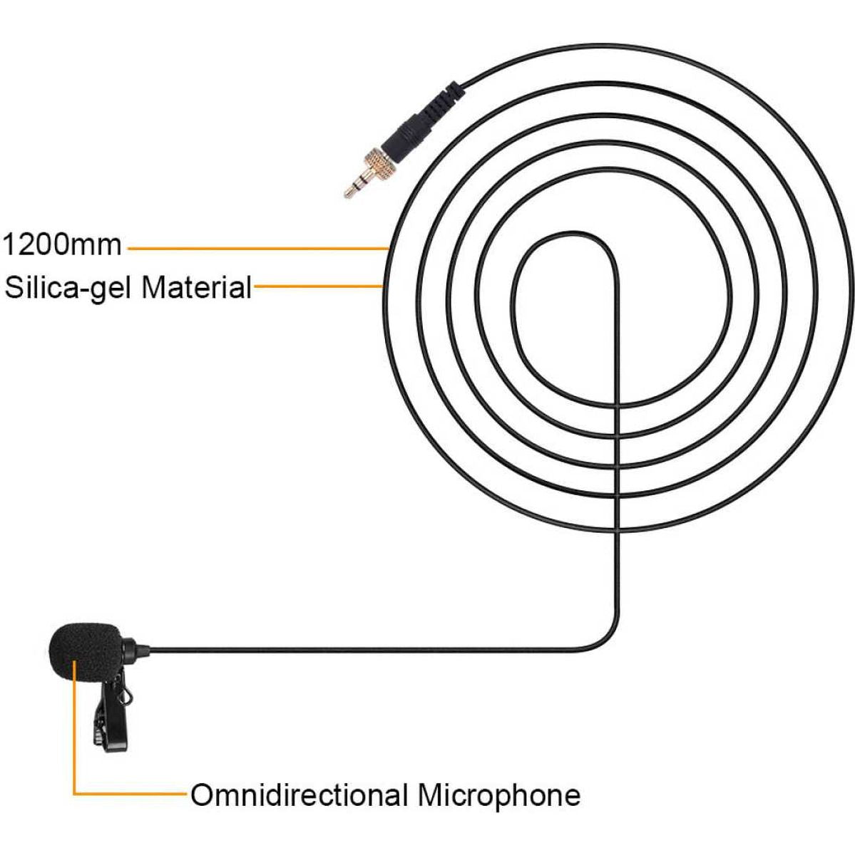 Comica Omnidirectional LAV Microphone 120cm Cable 3.5mm CVM-M-01 (COM-CVMM01) - image 2 of 5