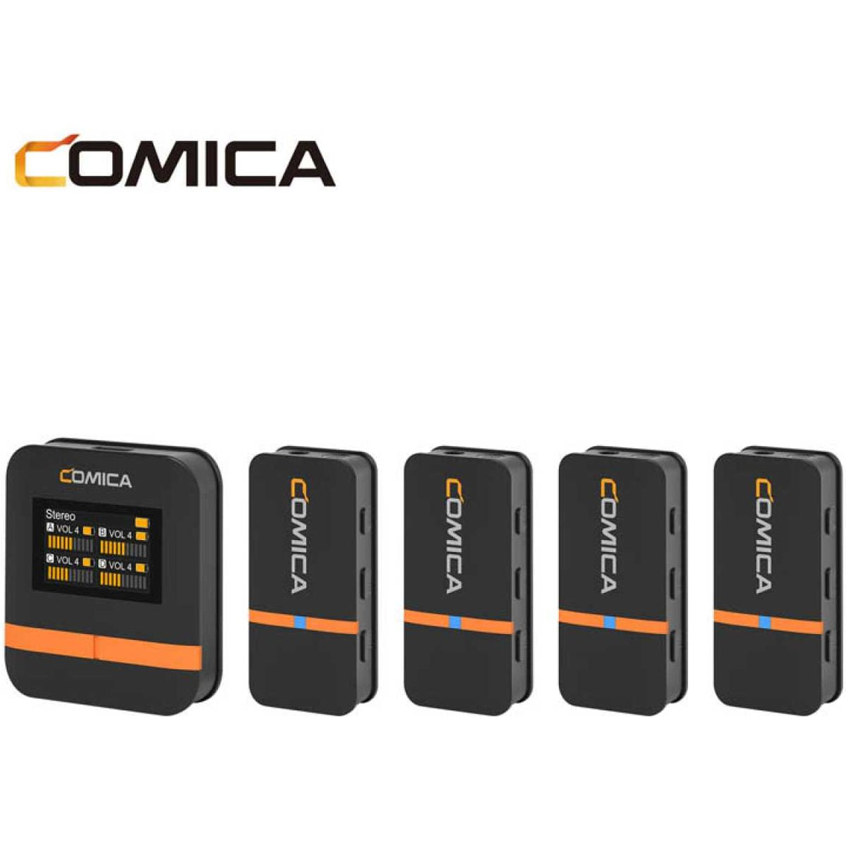 Comica 2.4G Mini Wireless Microphone - 4 Transmitters + Laadcase Vimo Q (Vimo-Q)