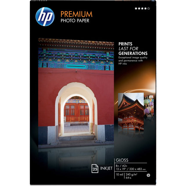 HP Premium Gloss Photo Paper 25 Sheet