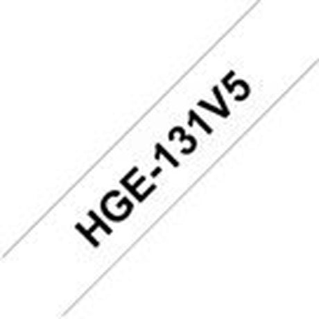 Brother 12mm Black On Clear High Grade Tape