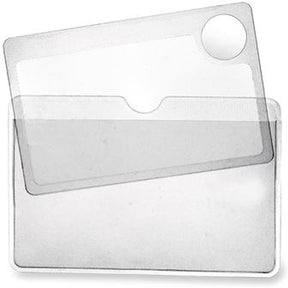 Carson Pocket Magnifier WM-01 2.5X Credit Card Size Magnifier w/ 6X Spot Lens