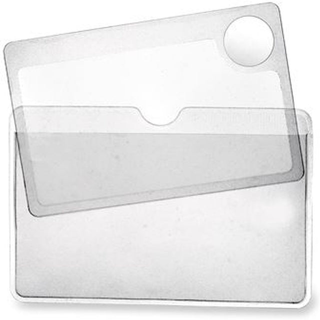 Carson Pocket Magnifier WM-01 2.5X Credit Card Size Magnifier w/ 6X Spot Lens