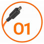 Miops Camera Verbindingskabel Olympus O1 Orange