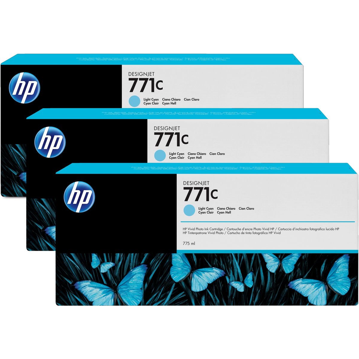 HP 771C Light Cyan SC 3X 775ml 3-pack B6Y36A