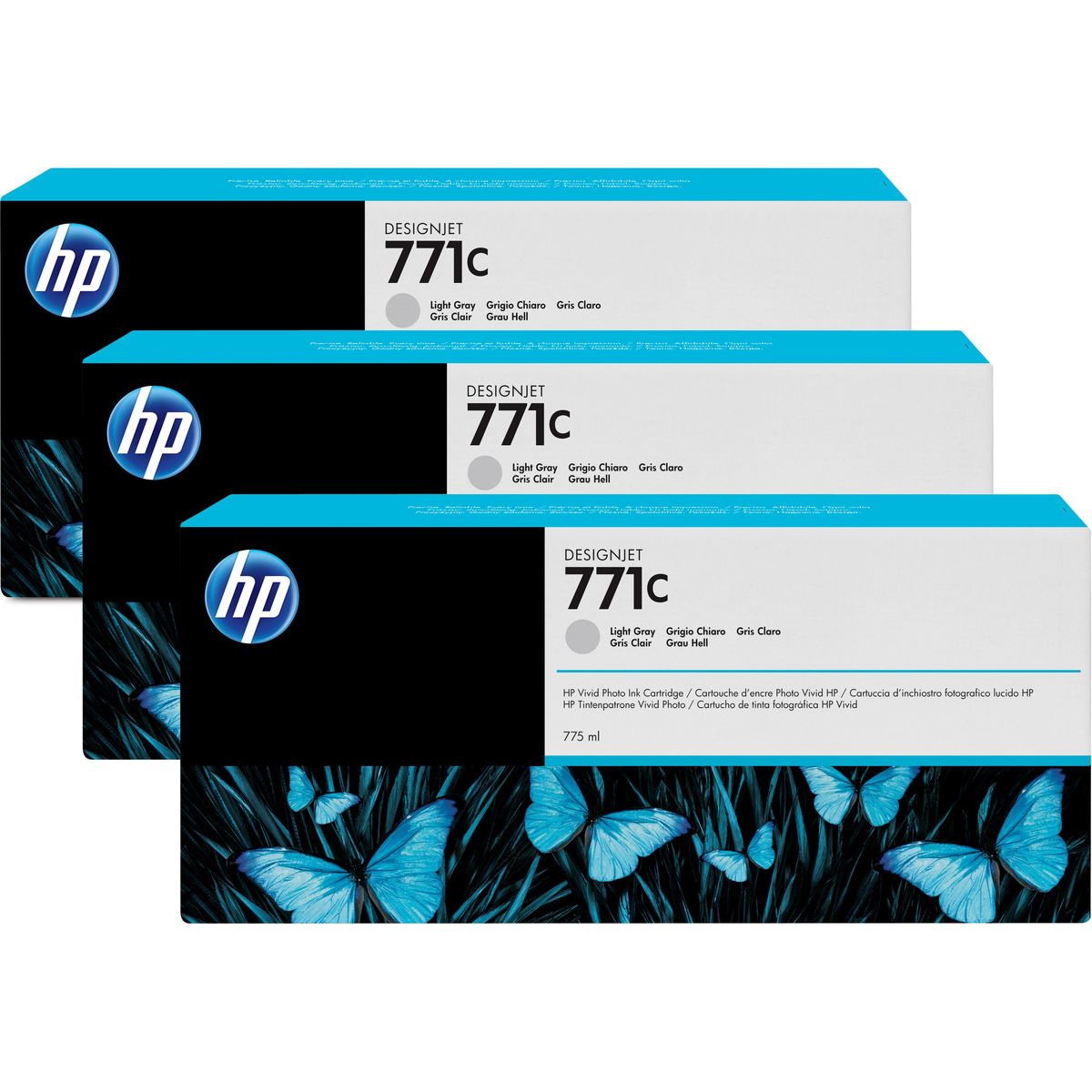 HP 771C Light Grey SC 3 X 775ml 3-pack B6Y38A