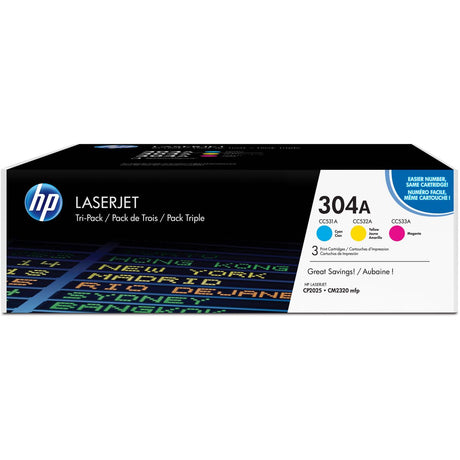 HP 304A Cyan Magenta Yellow SC3x3-pack CF372AM
