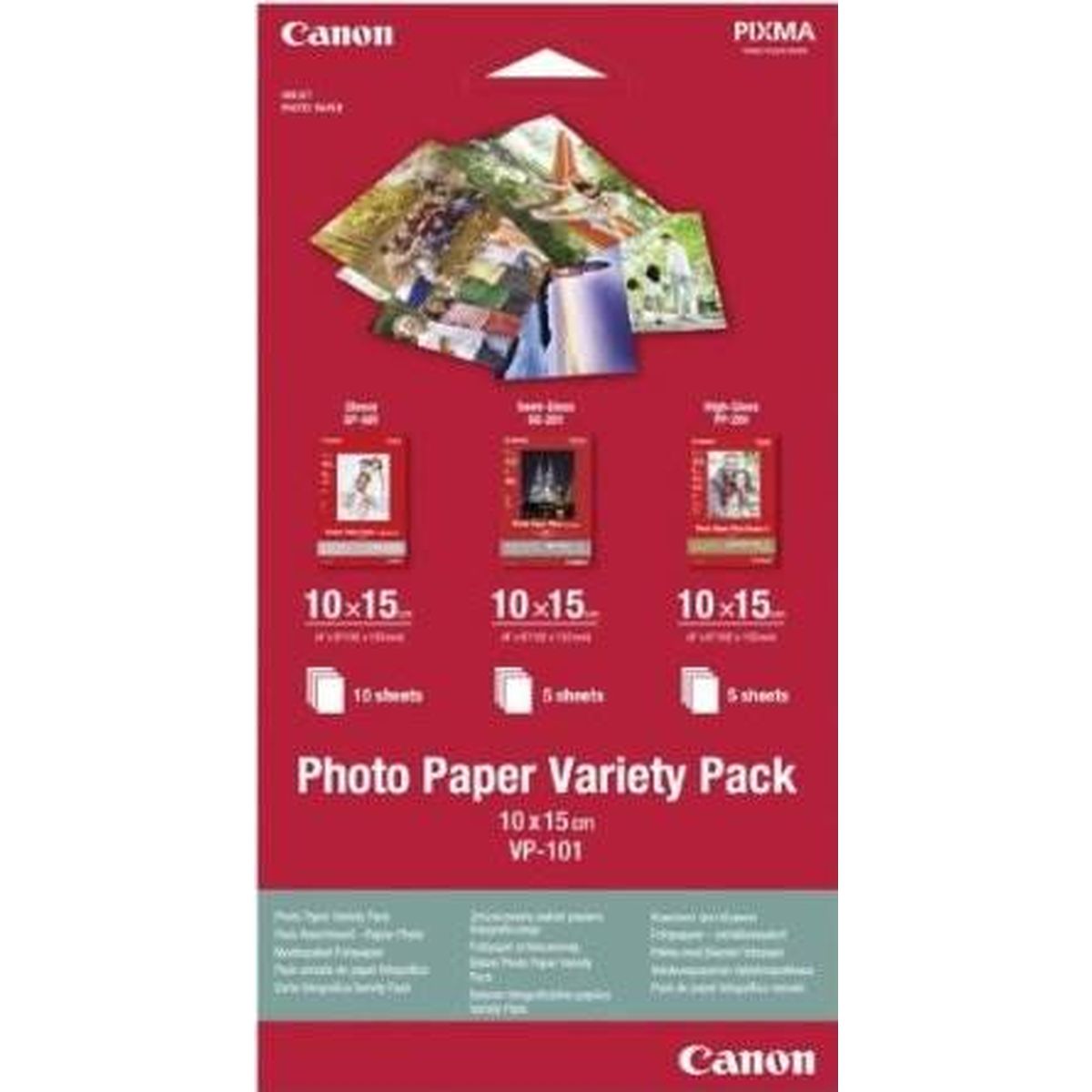Canon VP-101 Photo Paper Variety Pack 10x15cm