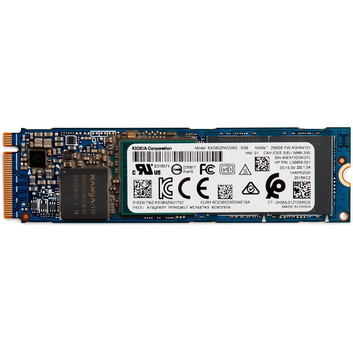 HP 256GB PCI-E 3x4 NVMe M2 SSD No Locali