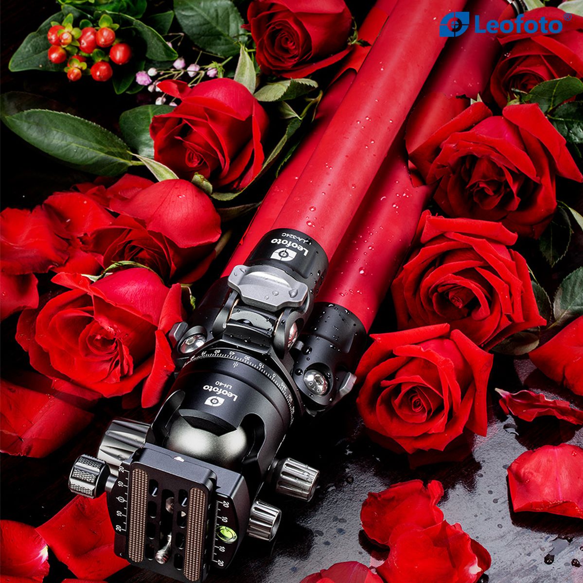 Leofoto LA-324C+LH-40 CNC Tripod Hard Anodize - image 3 of 5